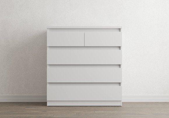 Комод Aksel 5 ящиков (белый)